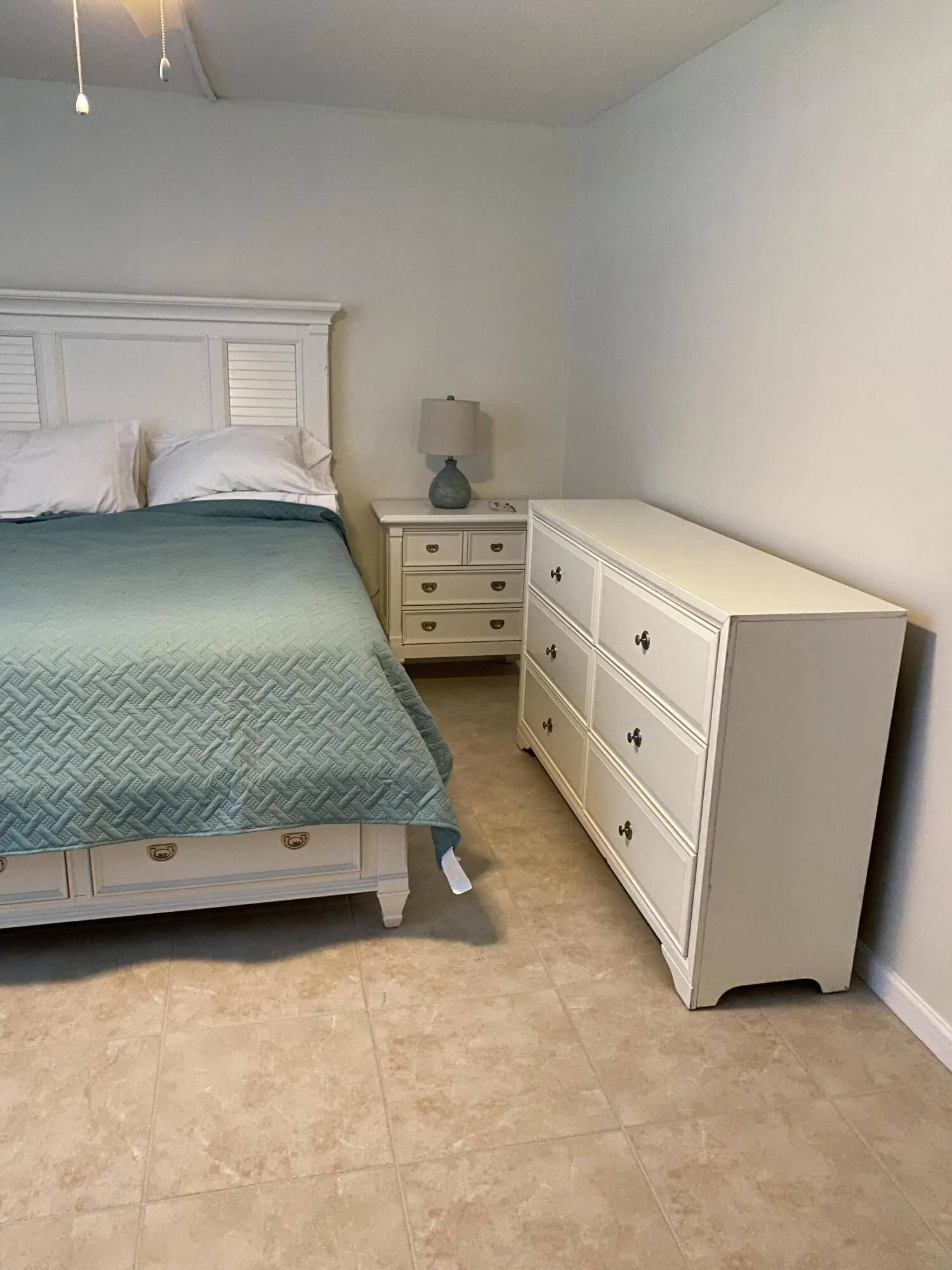 Tile flooring throughout