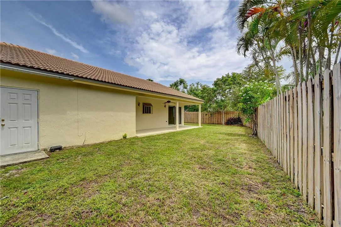 Big fenced yard for privacy and security