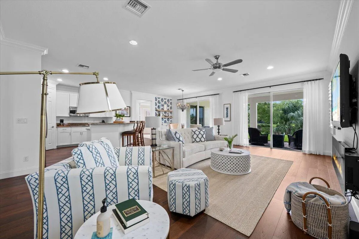 Open Family Room and Kitchen