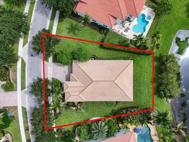 Aerial Showing the Backyard Setting