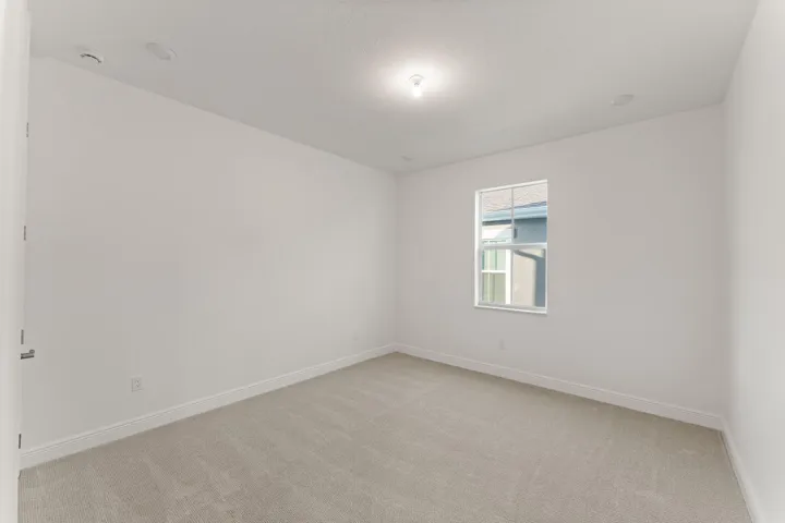 Stock photos represent builder's floorplan