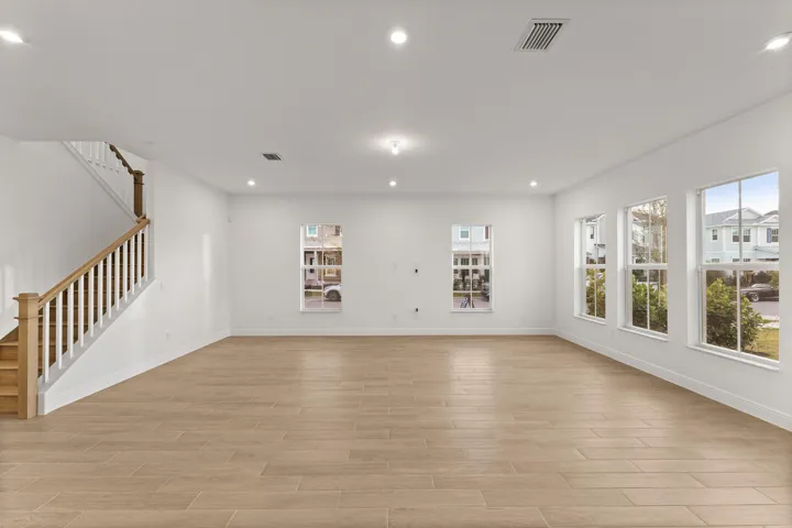 Stock photos represent builder's floorplan