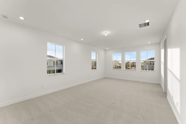 Stock photos represent builder's floorplan