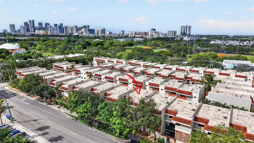 The Drone View from Victoria Park Place Looking South to Downtown