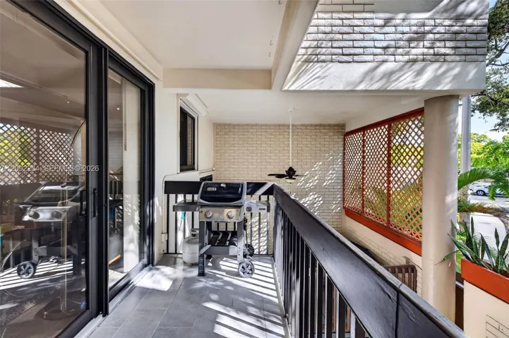 Enter the Second Floor Balcony from the Living Room Impact Sliding Doors