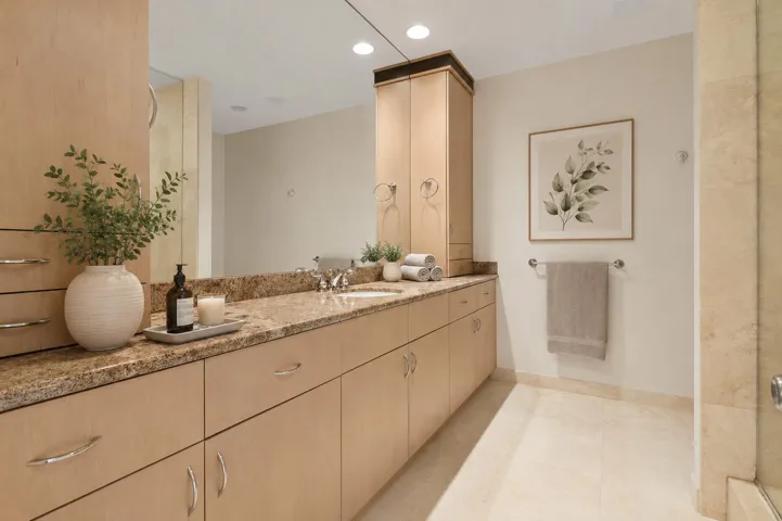 Virtually Staged Primary Bathroom