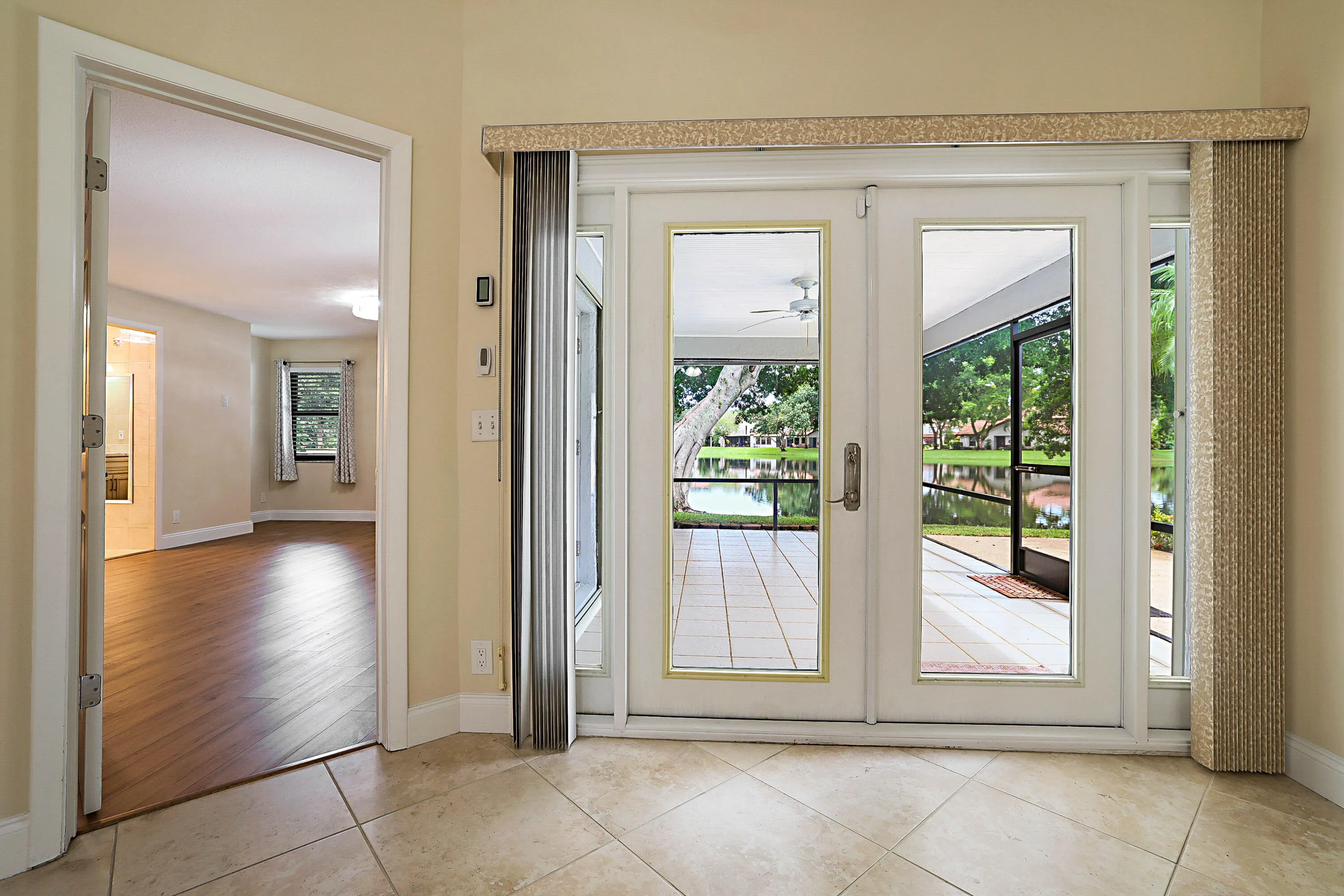 French Doors out to Screened Porch