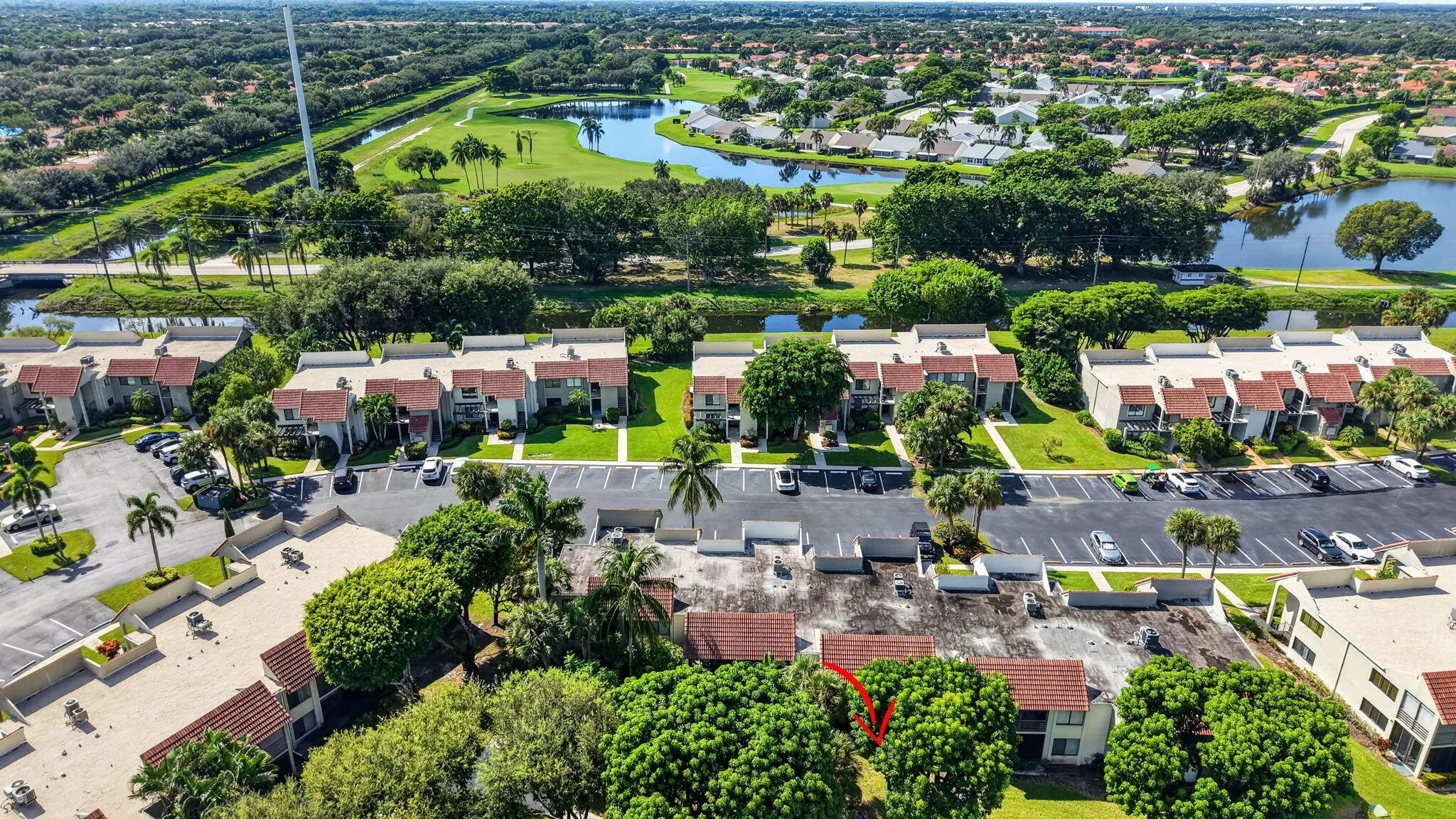 Tropical landscaping and views of Indian Springs