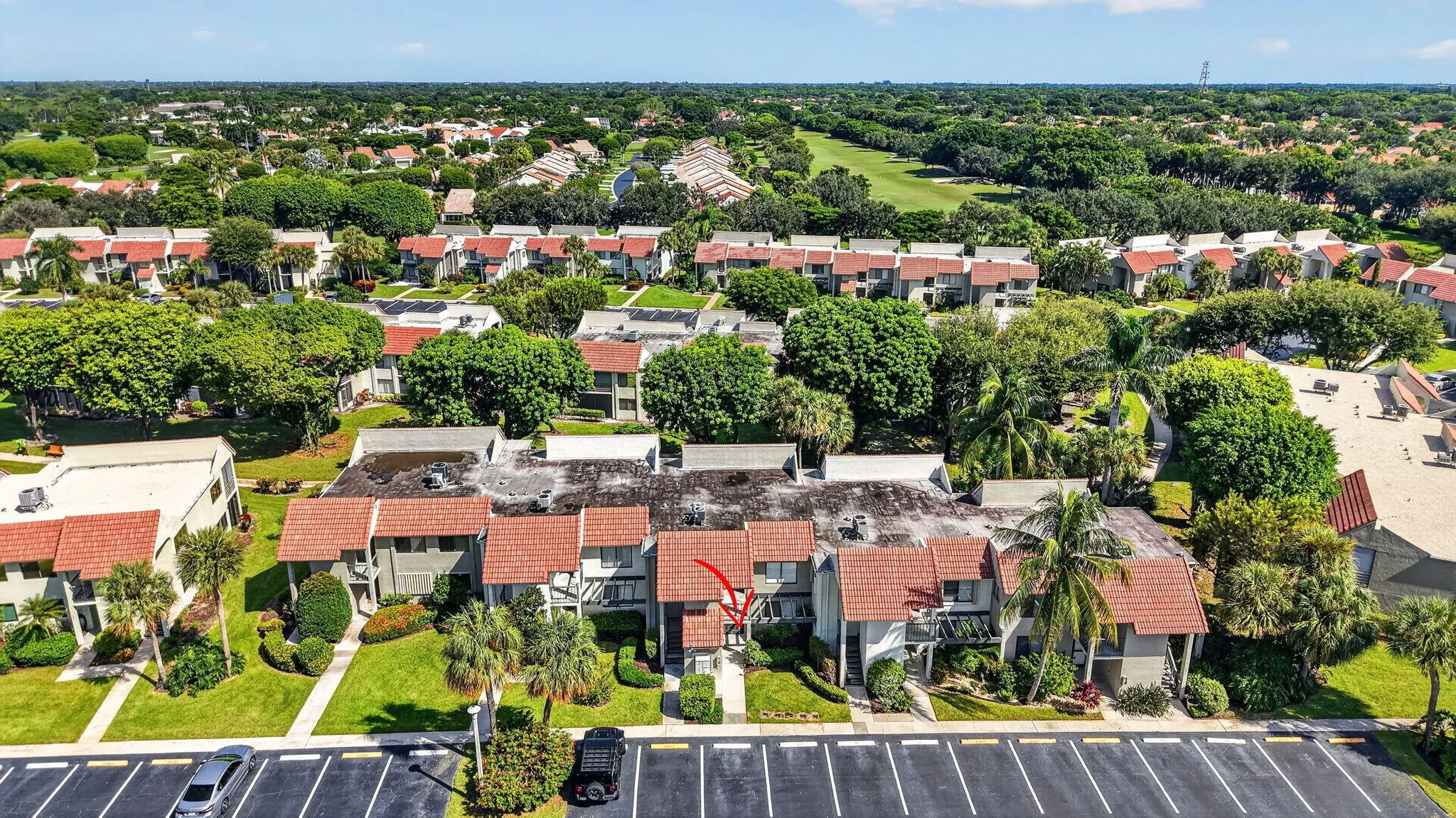 Tropical landscaping and views of Indian Springs