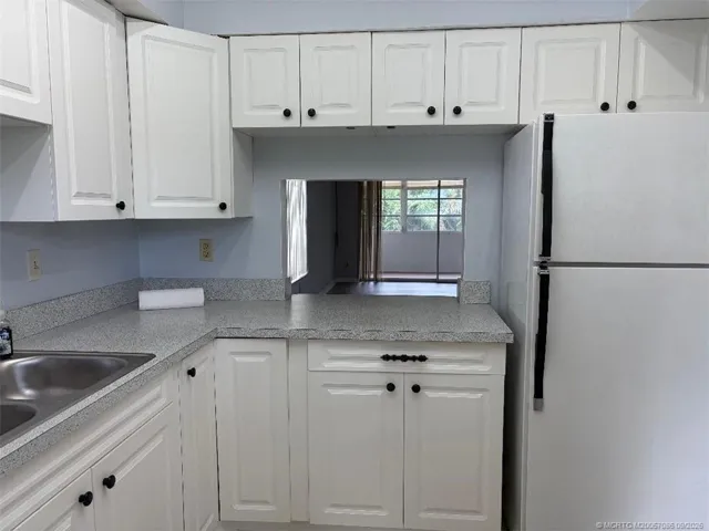 Clean, white kitchen