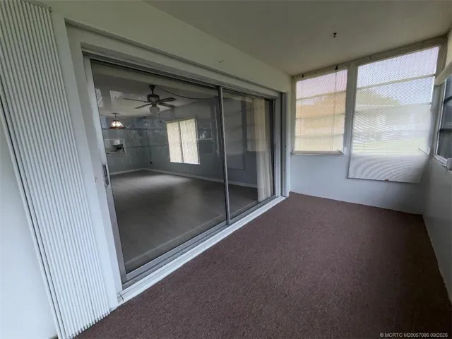 Screened porch with extra storage