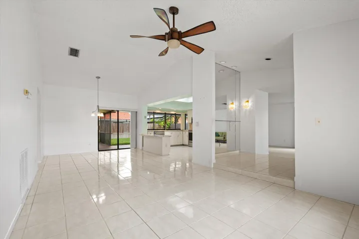 Family/Living to Kitchen and backyard