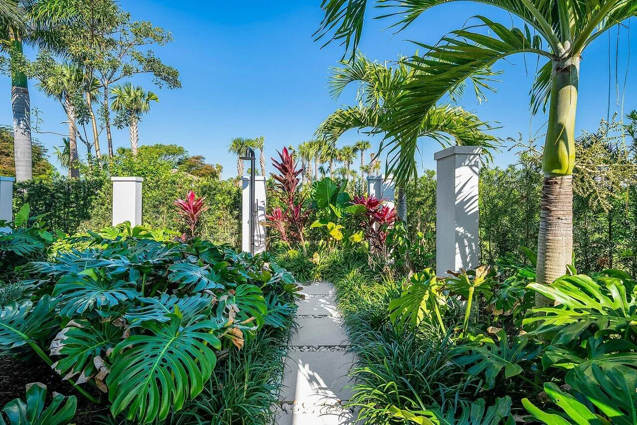 path to outdoor shower