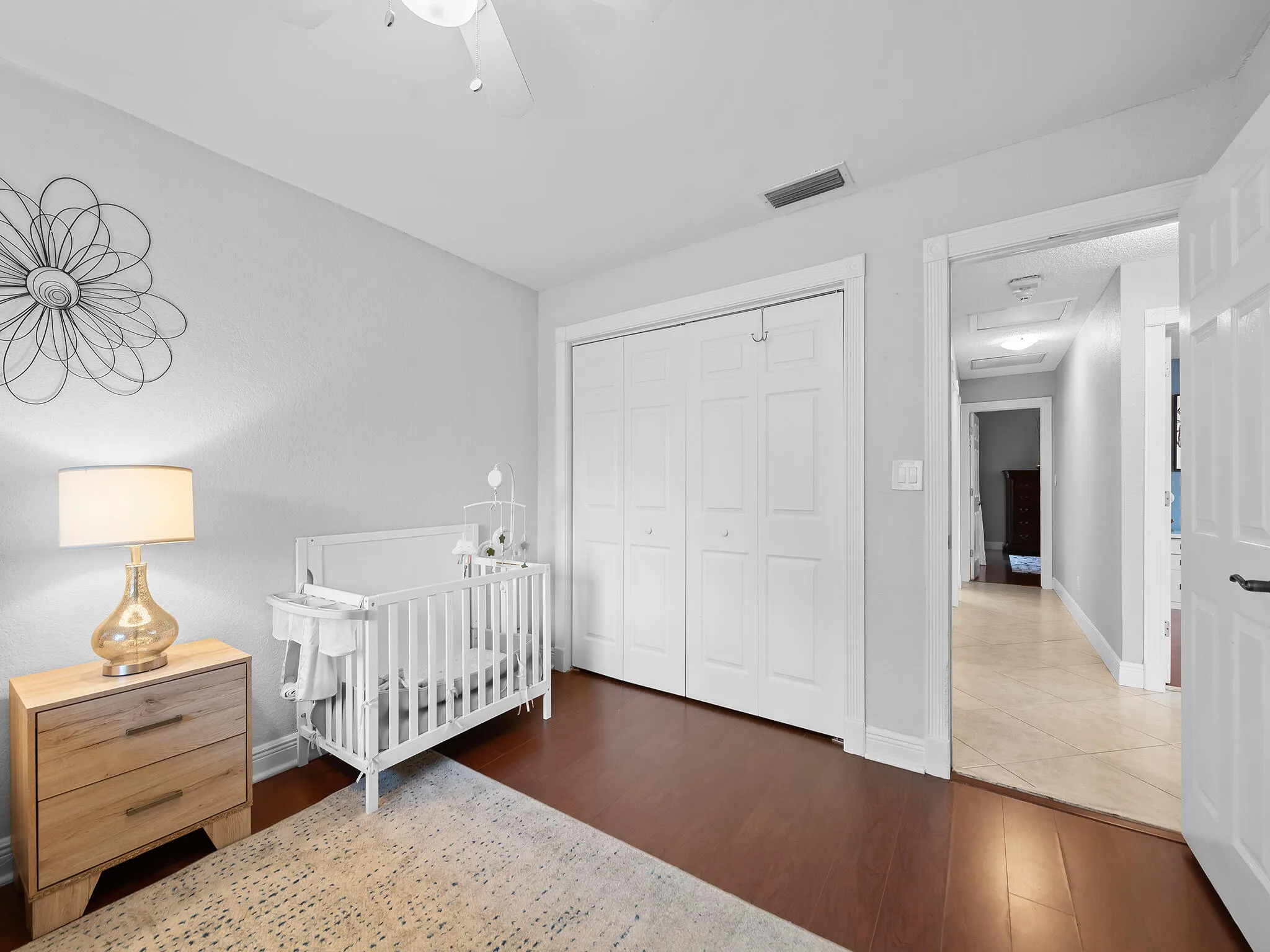Nursery detail in soft natural light.