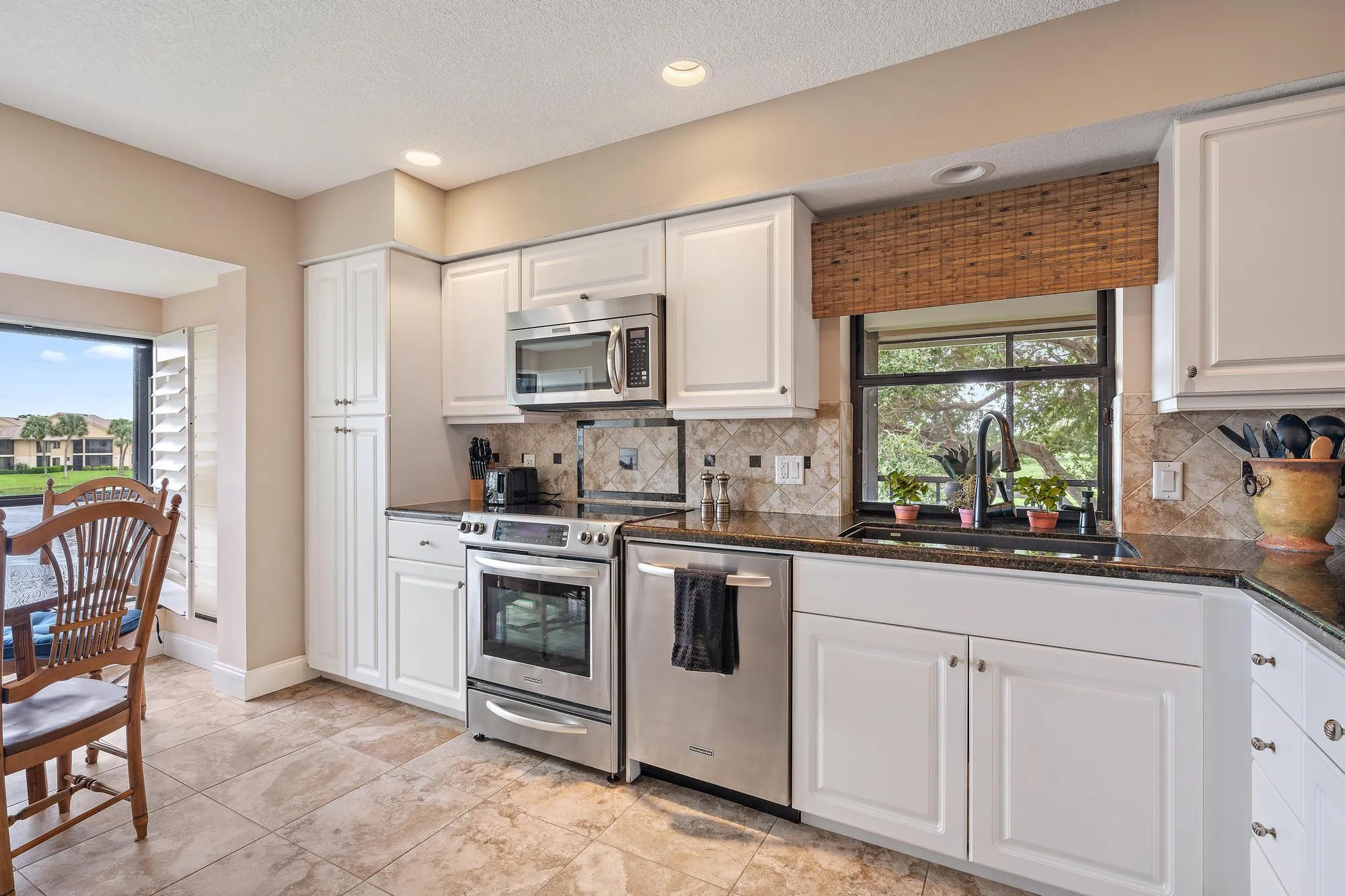 Kitchen w/ water views