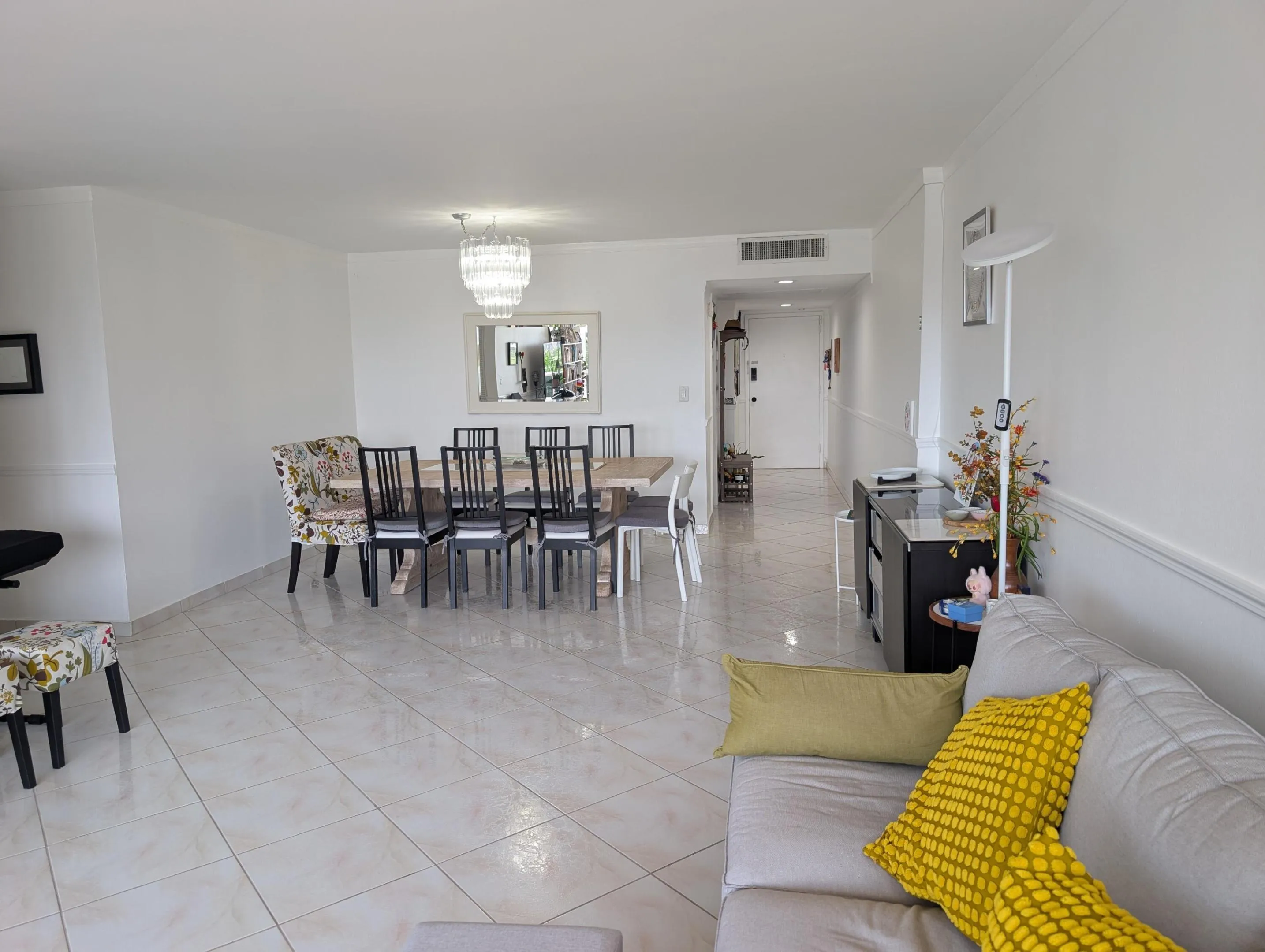 View from living room to Entrance/Exit hallway