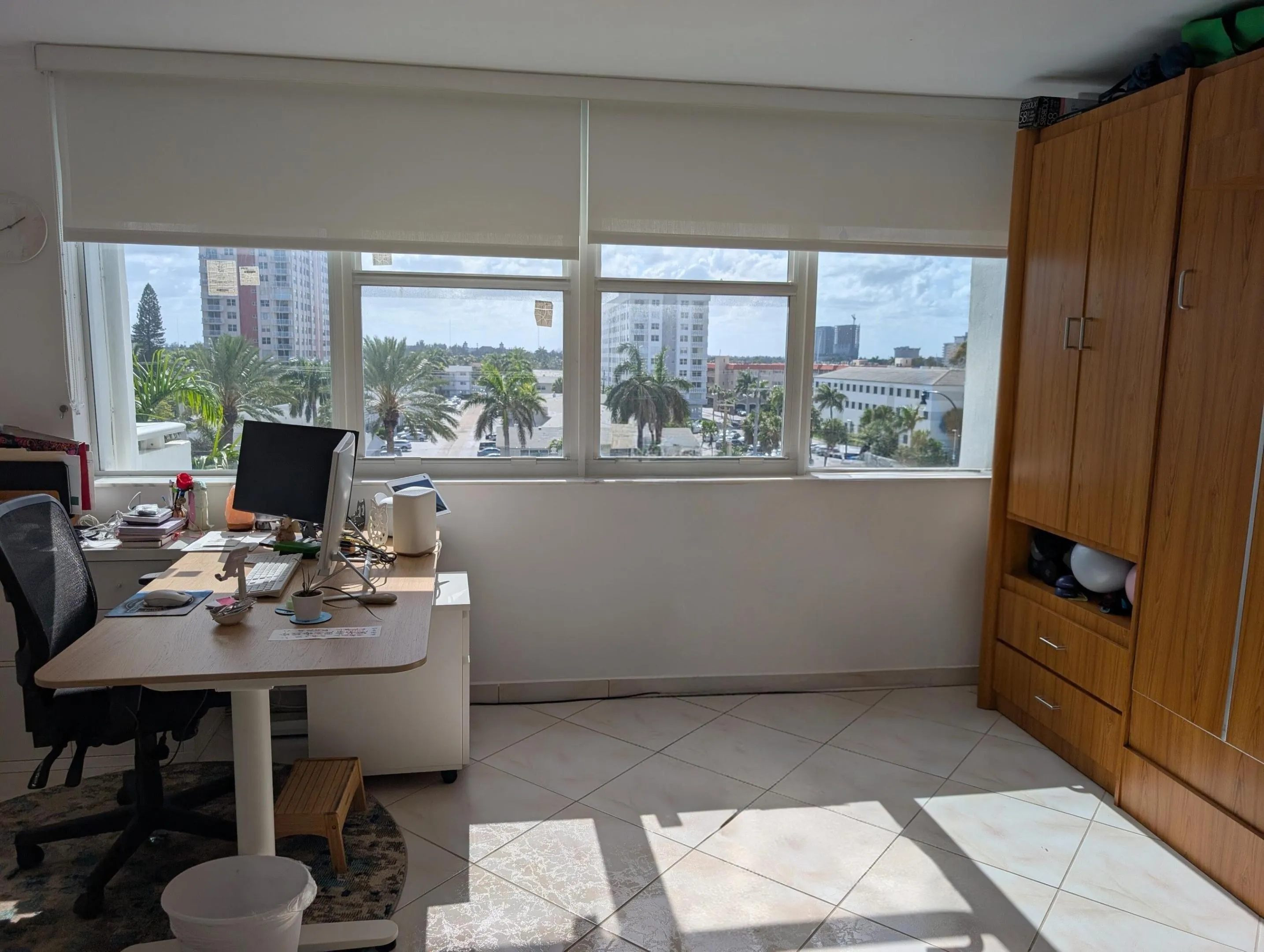 Second Bedroom featuring an office and a murphy Bed