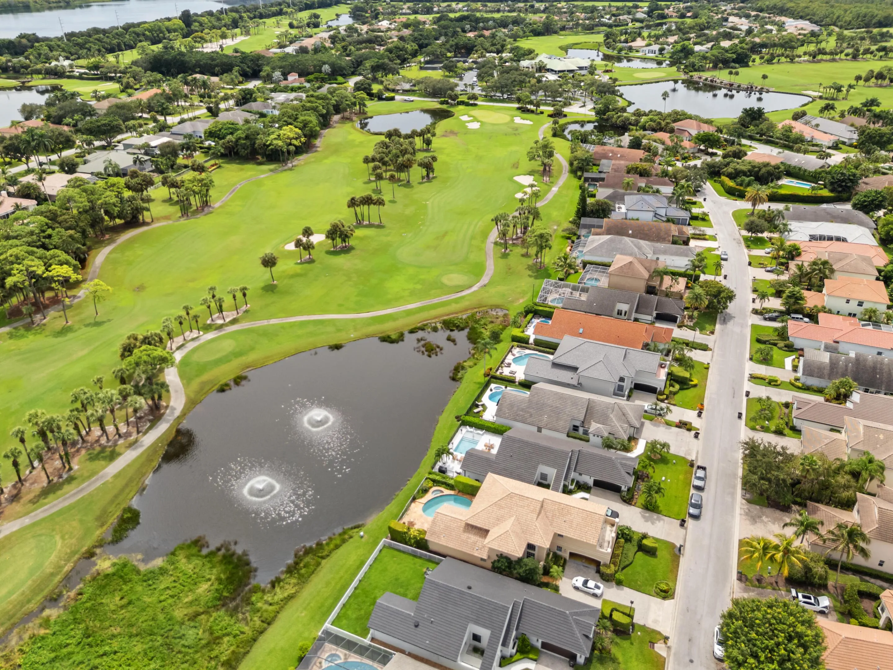 Aerial Golf/Pond View