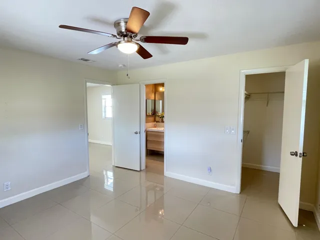 CEILING FANS AND WALK IN CLOSETS IN BOTH BEDROOMS