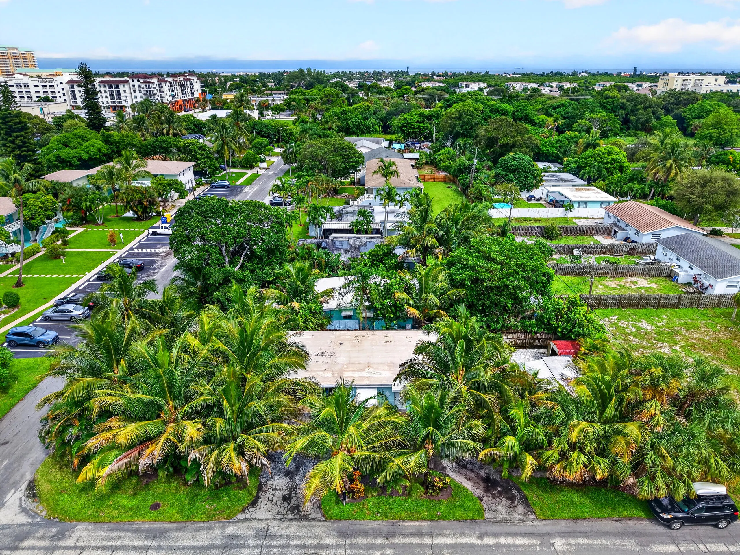 drone shot front yard