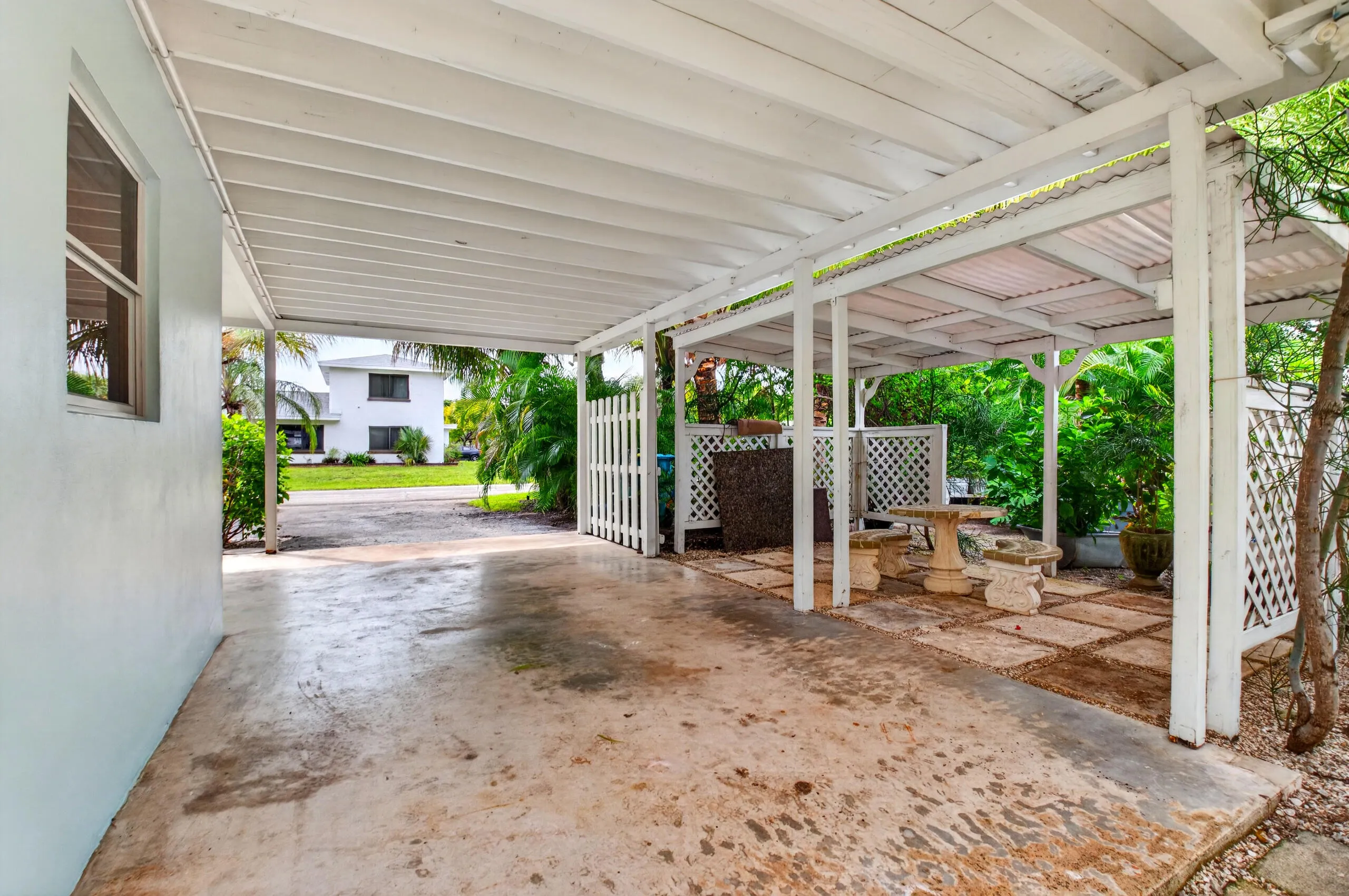 carport and patio