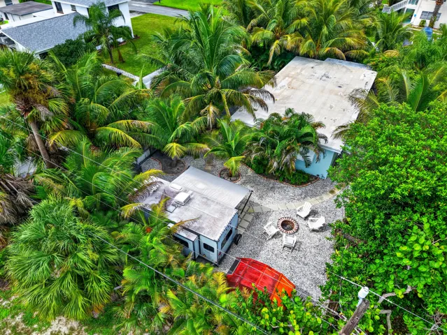 backyard drone shot