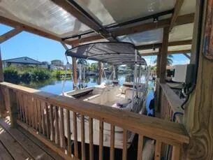 Boat on lift