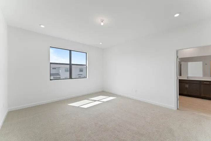 Stock photos represent builder's floorplan