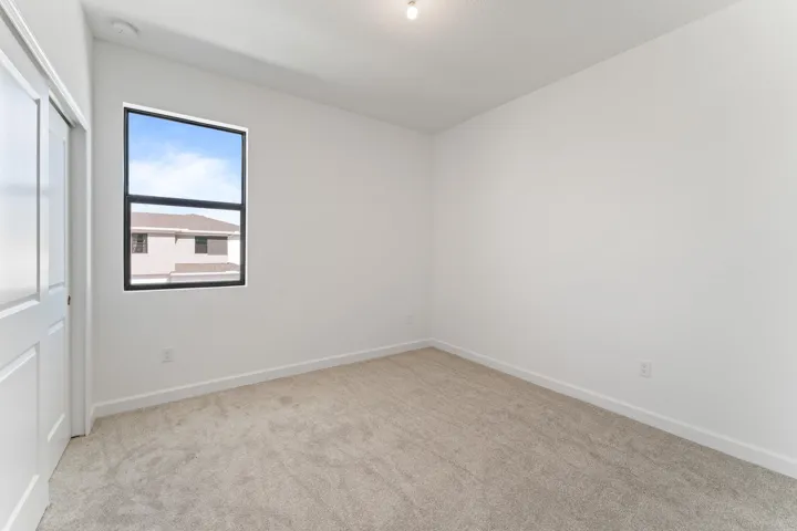 Stock photos represent builder's floorplan