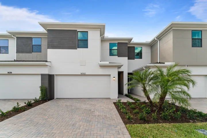 Stock photos represent builder's floorplan