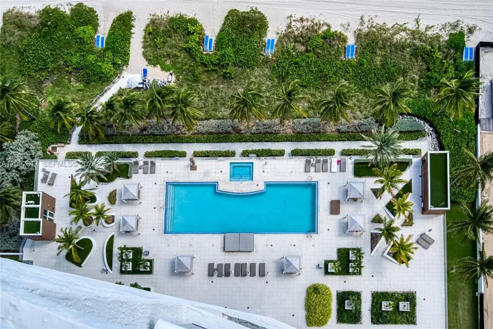 View to the pool