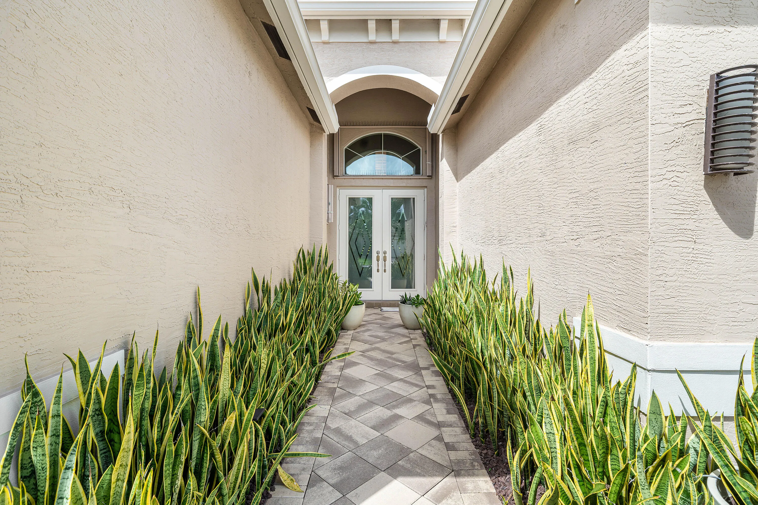 Glass Double Door Entry