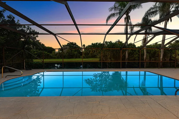 Twilight backyard