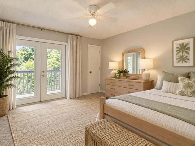 Virtually staged Upstairs Guest Room
