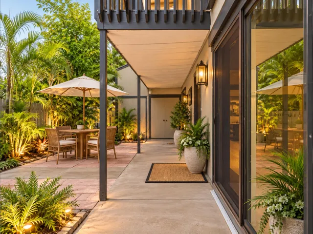 Virtually staged Courtyard Patio