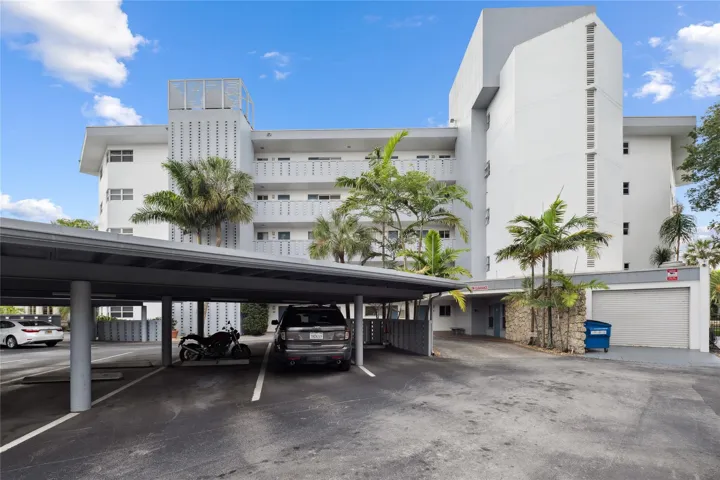 Covered parking space