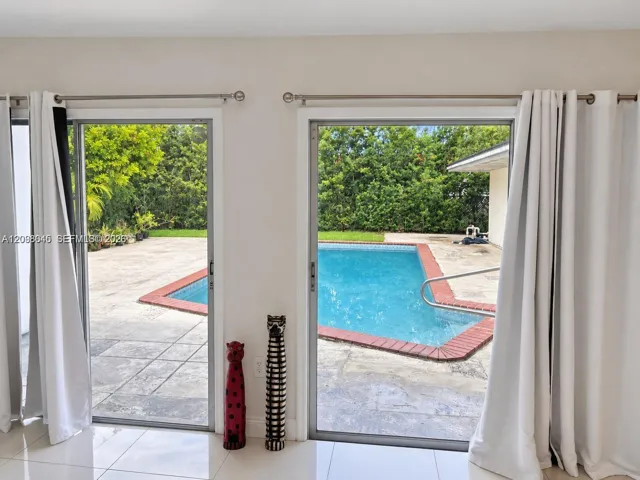 View of pool from great room