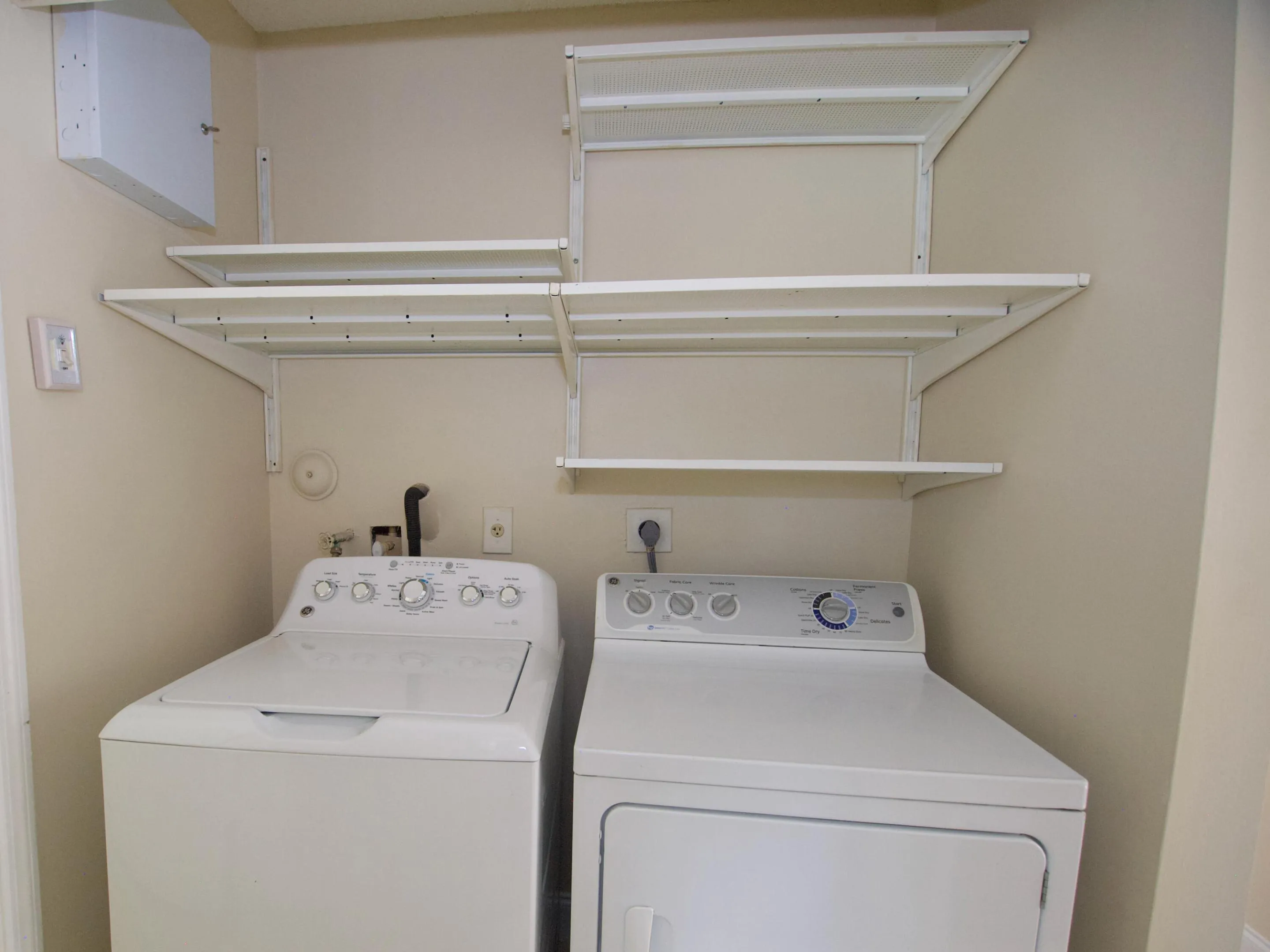 Built-in shelving for organized storage