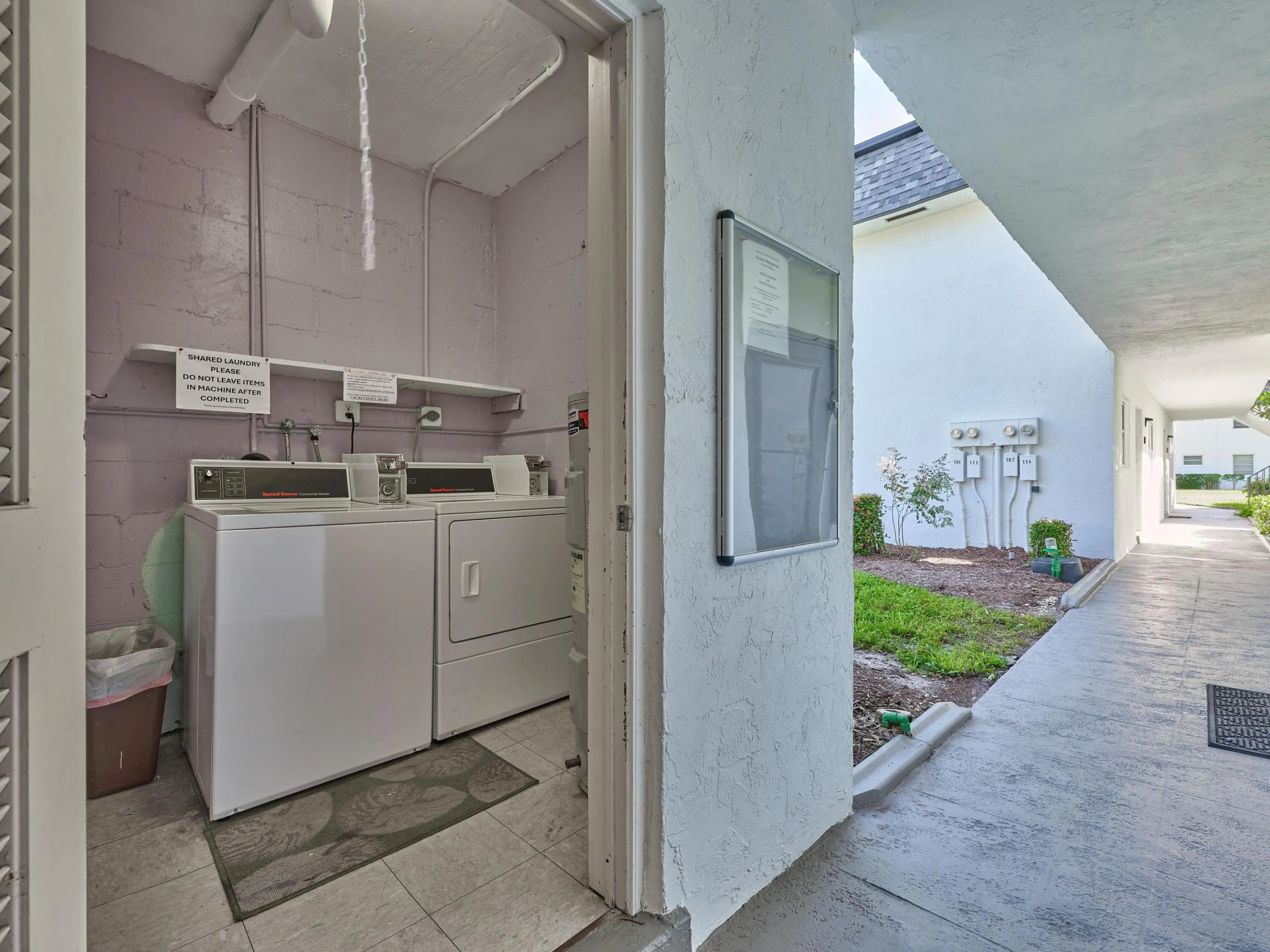 Laundry Community room across from home
