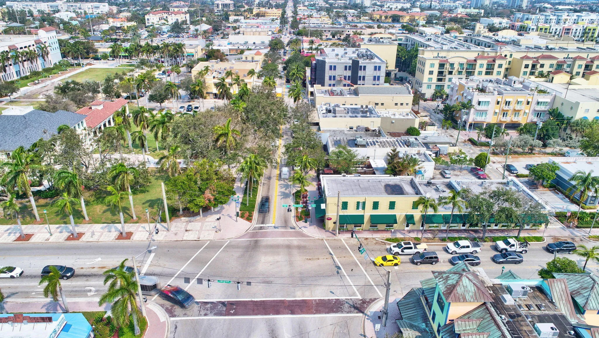 Downtown Delray Beach areial view