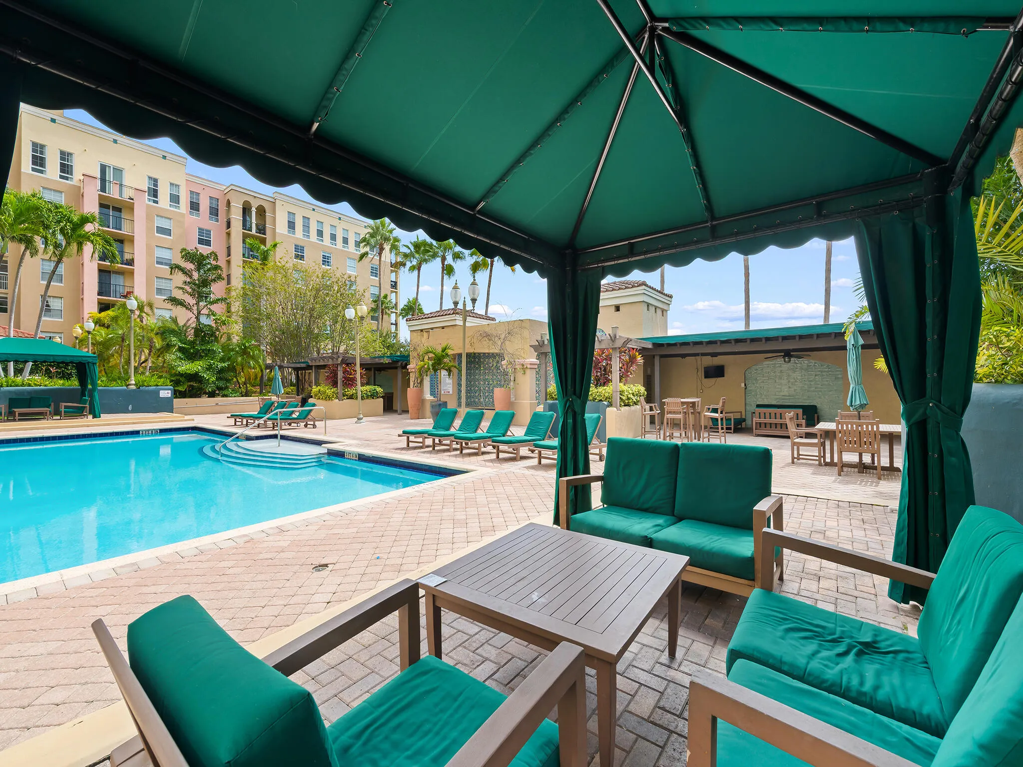 Cabanas by the pool