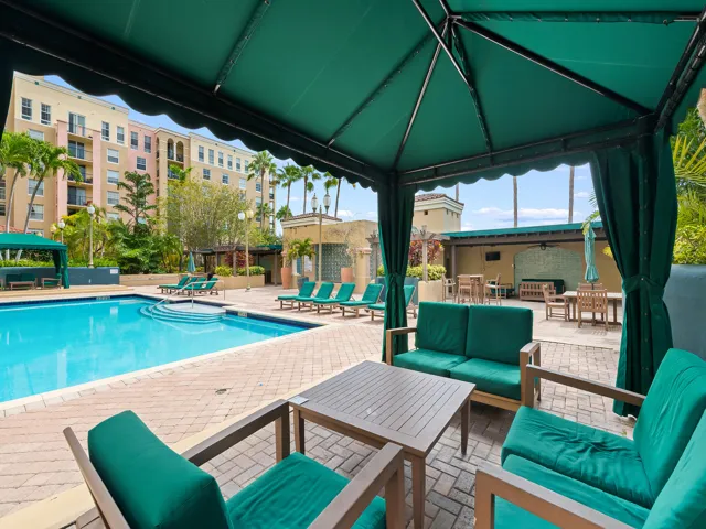 Cabanas by the pool