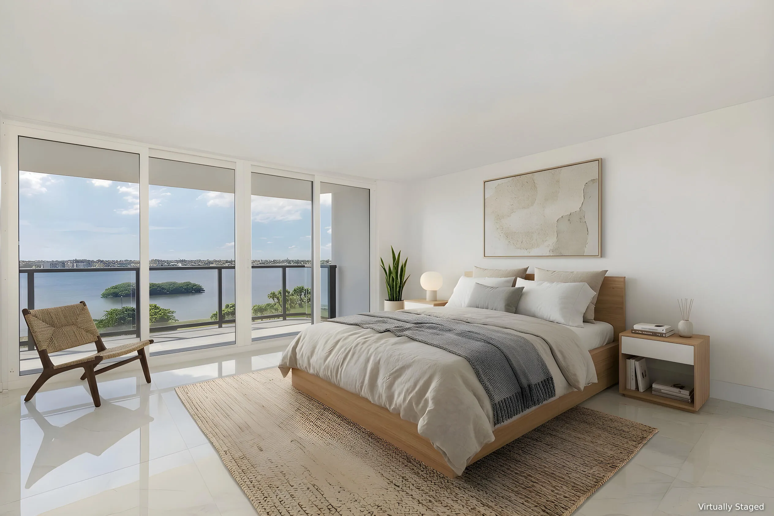 Virtually Staged Primary Bedroom