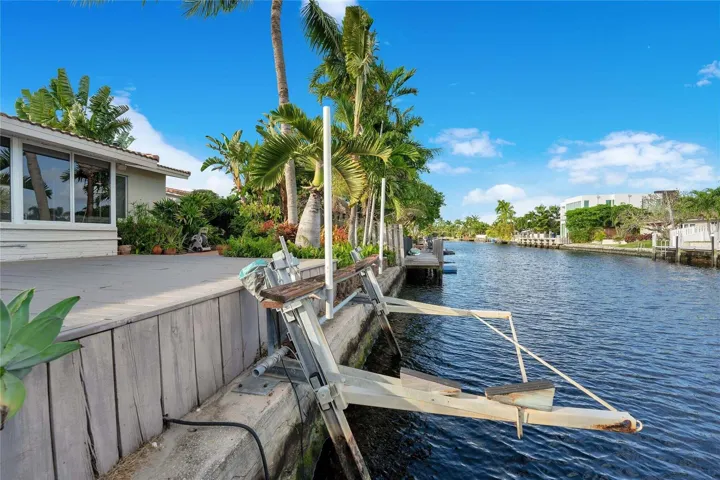 Waterfront property with an expansive outdoor patio