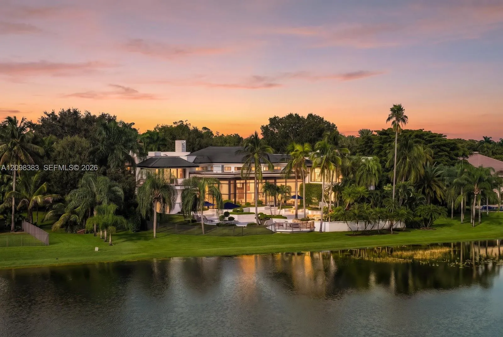 illuminated luxury home Windmill Ranch Estates