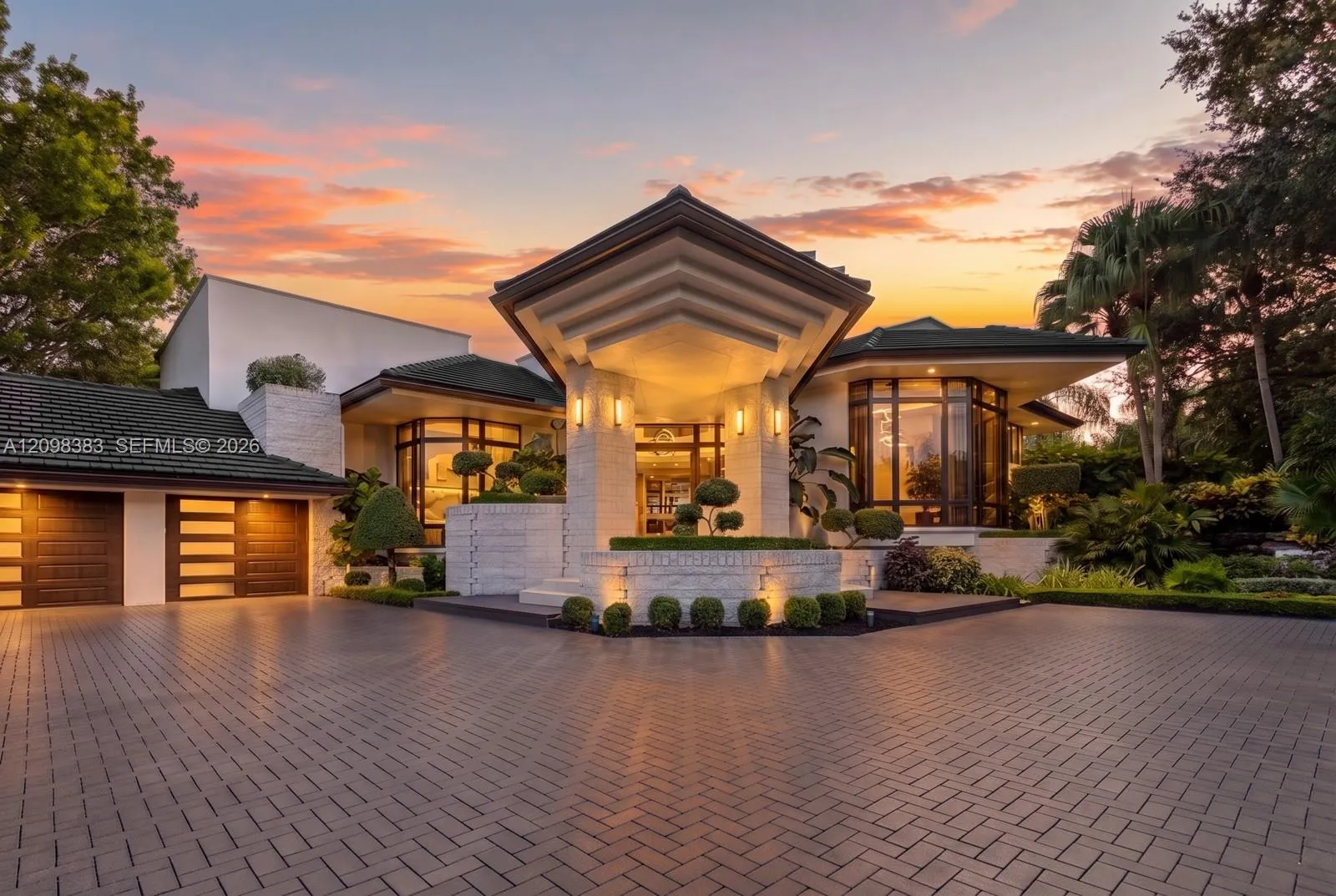 architectural landscaping luxury home