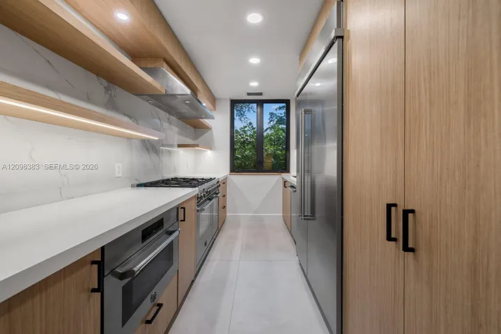Fully equipped secondary chef’s kitchen with Bertazzoni appliances at 2965 Surrey Lane, Weston Florida.