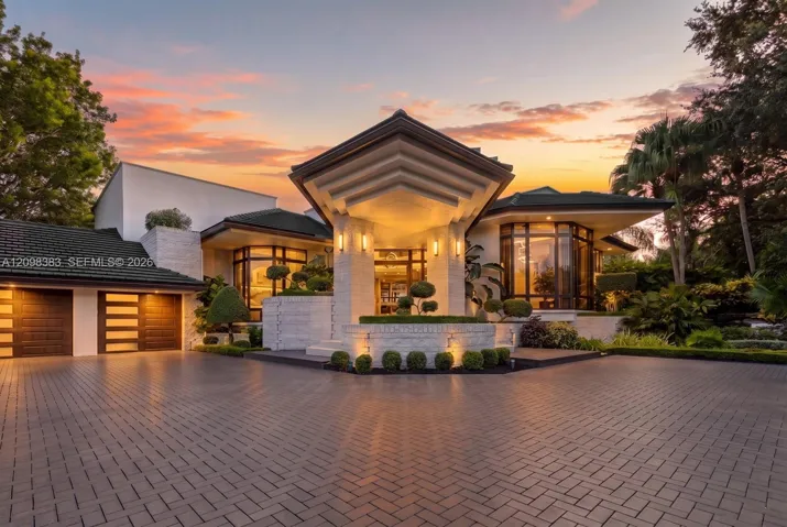 architectural landscaping luxury home
