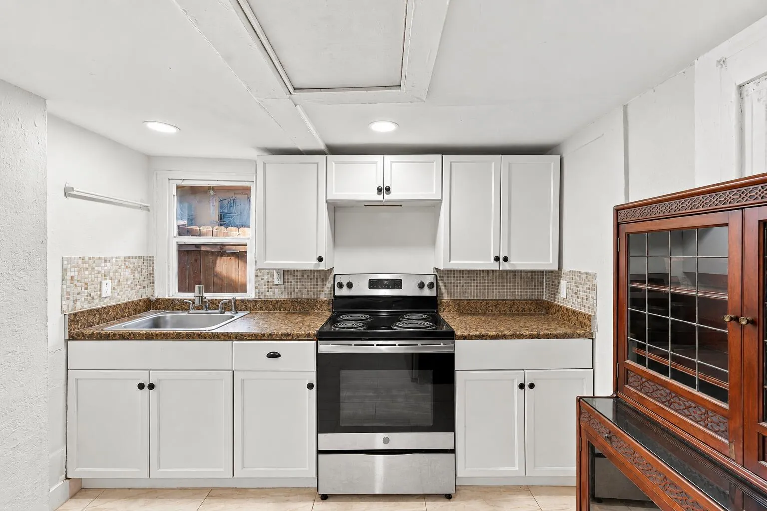 Clean Symmetrical White Kitchen