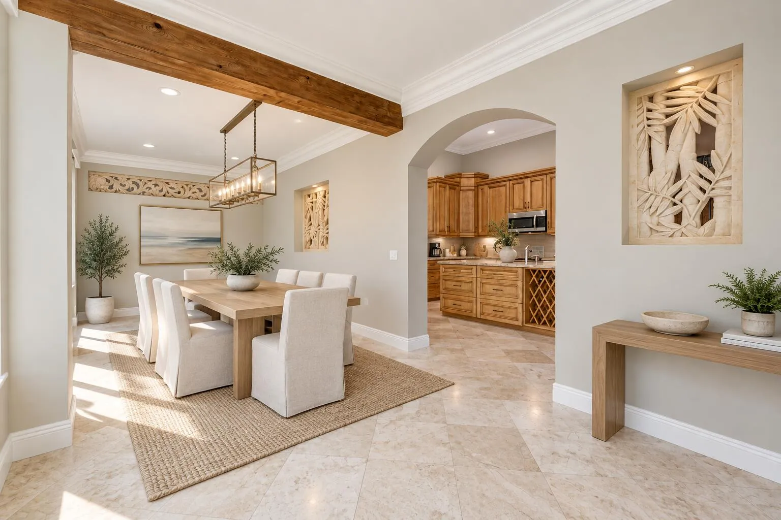 Virtually Staged Dining area